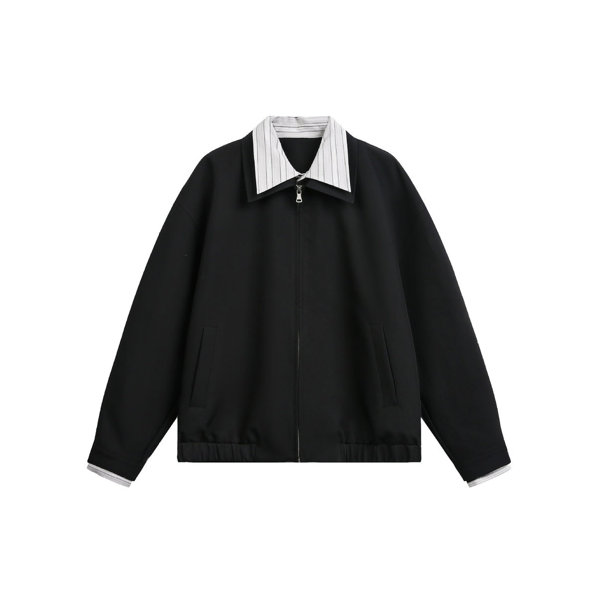 False Two-Piece Lapel Jacket Men Loose Streetwear Casual Outerwear
