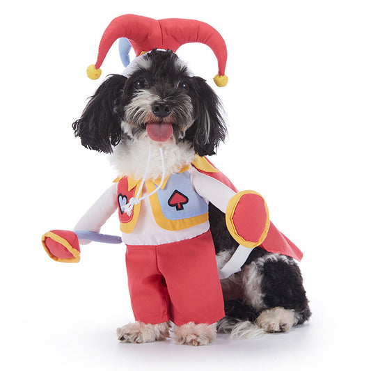 Standing funny dog clothing  pet clothes