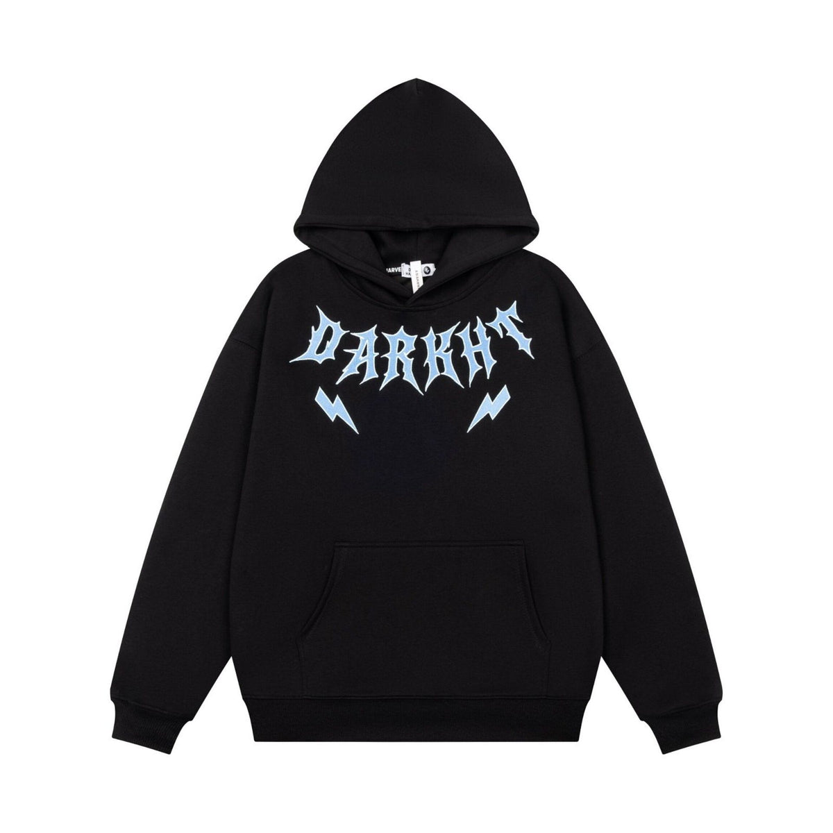 Lightning Letter Print Hoodie for Women, Vintage Street Style, Loose Drop Shoulder Top