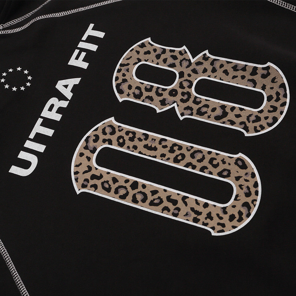 08 digital leopard print hooded sweatshirt