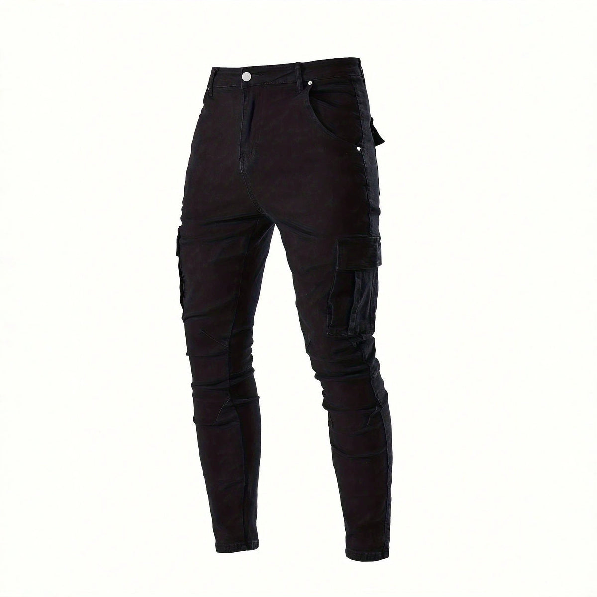 Streetwear Stylish Men's Skinny Jeans with Washed Finish, Retro Design, Versatile Fit