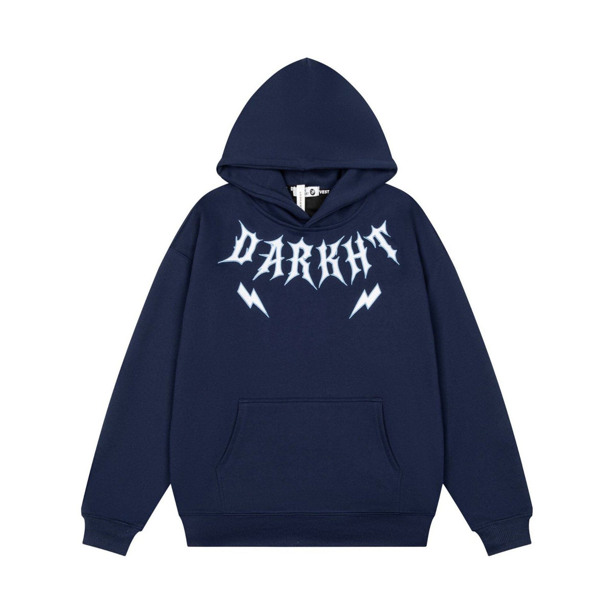 Lightning Letter Print Hoodie for Women, Vintage Street Style, Loose Drop Shoulder Top